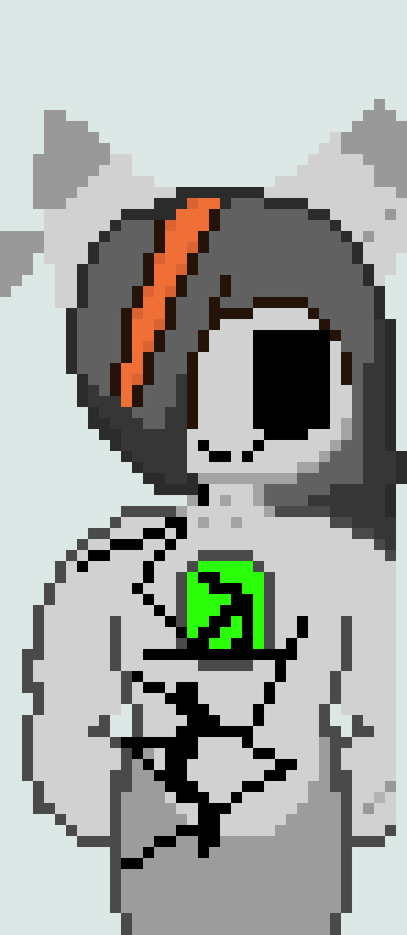 [d8d976] You have a crack like me! See? *Points at the crack on its chest* -Glitch