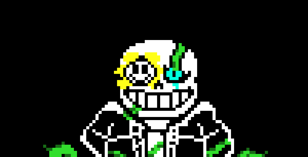 [4fbda4] (flowey) look sharp trash bag... were fight so stop crying and be ready(sans) i hate you... you hurt me... you hurt my bother, your the worst(smacks sans) shut sans.... i don't care idiot HAHAHAHAHAHAHA-flowey possession sans