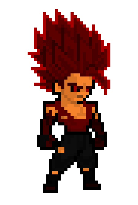 [3b4dd1] Palette for Rhys Krimzon's Crimson Beast Form (ft. Beast Gohan)