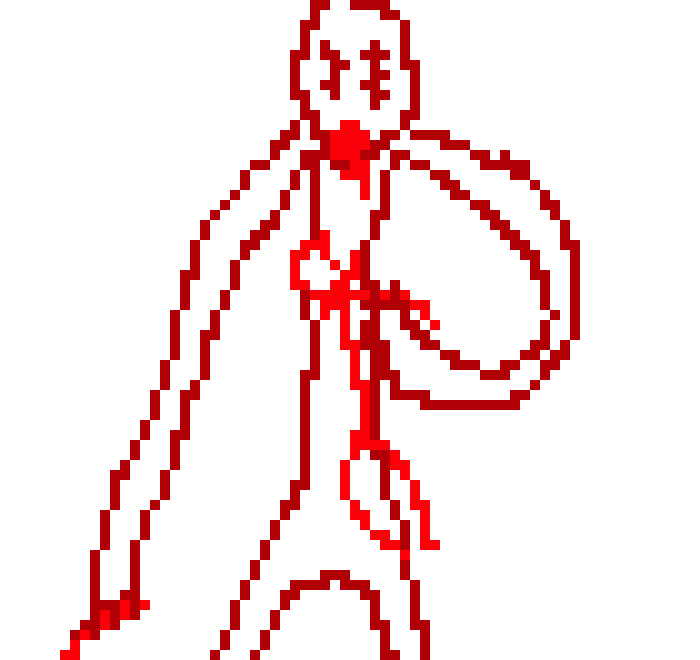 [ffa1b4] Pops a mini (stickmen guts) and heals---}