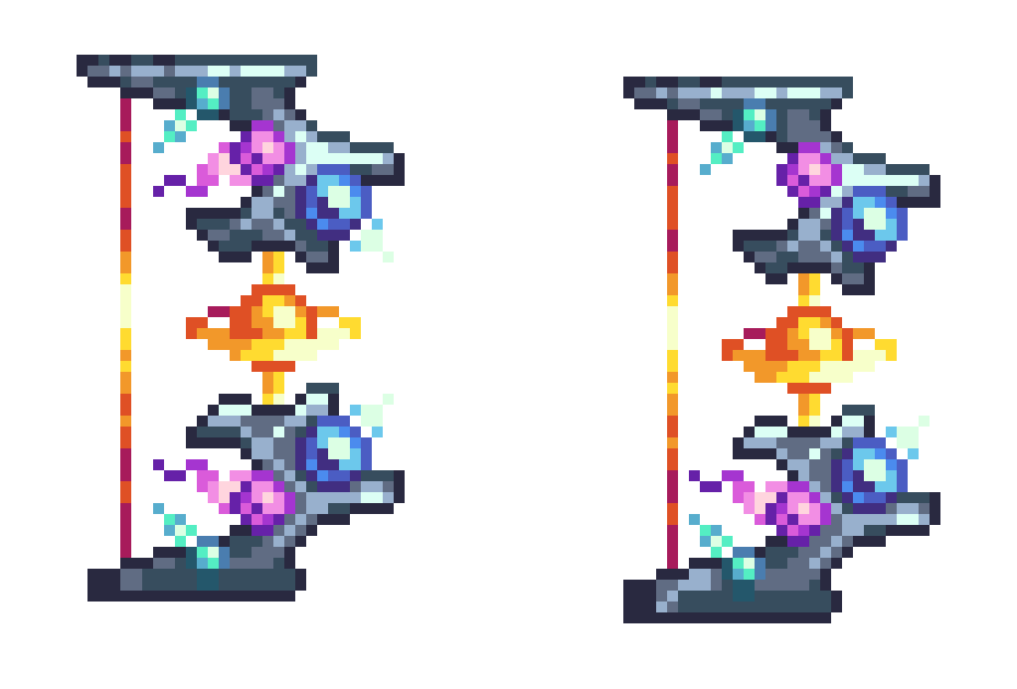 [17d6d3] any opinions? (original on left, mine on right) ima do this with more calamity items[Sy-Fy]