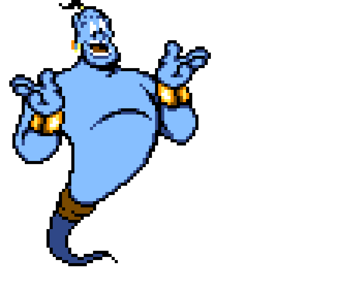 [4793a2] -comes out of the lamp and stretches- OI! ten thousand years will give you such a crick in the neck!