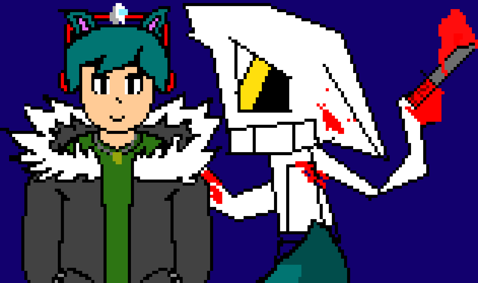 [c2eebe] Yeah she is(pets her)I wonder what her name is?-Cade