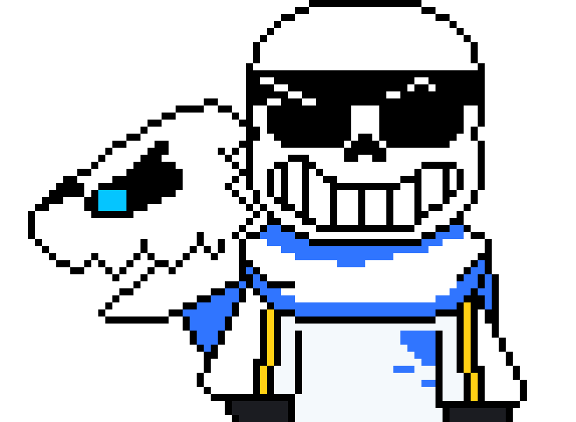 [b9de0d] *uses his gaster blaster axe to yeet him to papyrus house* PAPYRUS! PICK UP THOSE SOCKS! - (royal guard) SWAP! sans