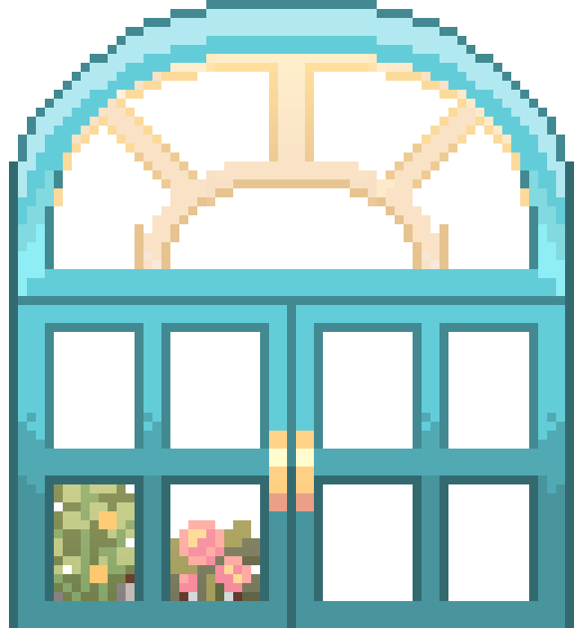 [bbafc9] GreenHouseDoorBlue