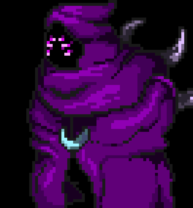 [5101cd] Its not finished, it just looks finished. things to finish: the rest of the right side (our left of the robe.) twisting nether