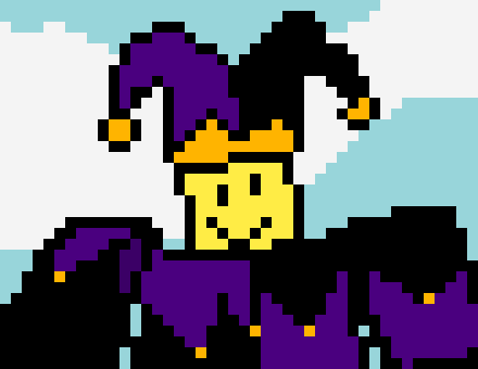 [6bf9ff] Might draw more poses for jesti once I learn how to draw his individual parts at angles,, might start doing the method of taking screenshots of his gameplay at home and putting them into PAM and drawing over them like John did for his first ever sprite