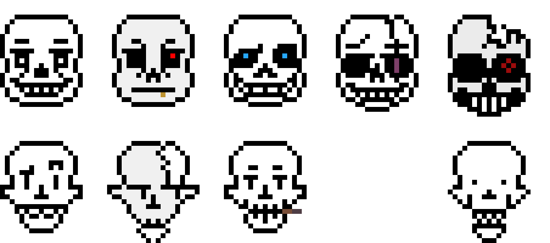 [576d87] Sans & Papyrus Pixel Art.