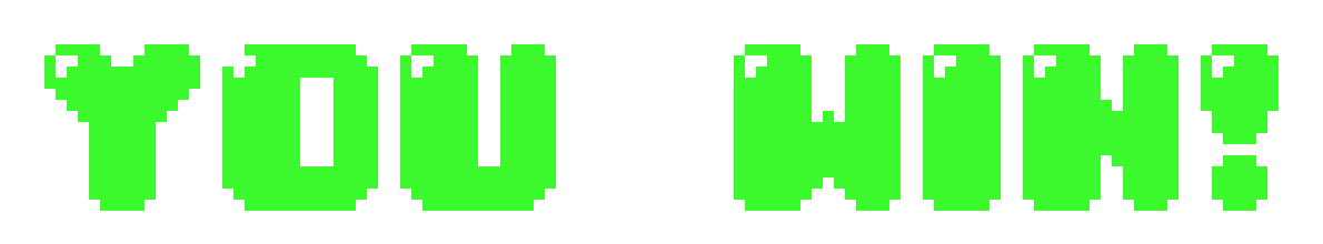 [e07c8d] You win! Game over pixel transparent
