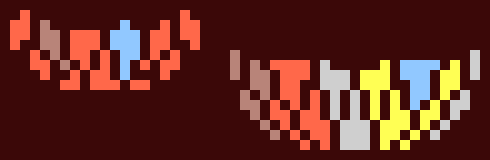 [583245] Fun fact: Left is his current set of teeth; Right is what I picture his teeth being... Diamond surrounded by gold then iron then normal and then rotten.....