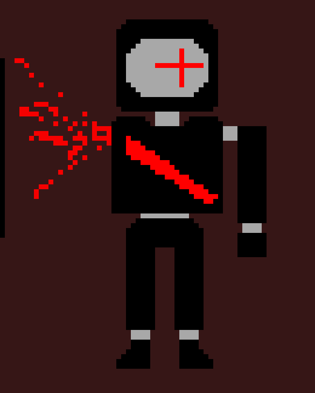 [2fcb16] RED: *gets back up* *throws knife at the thing*