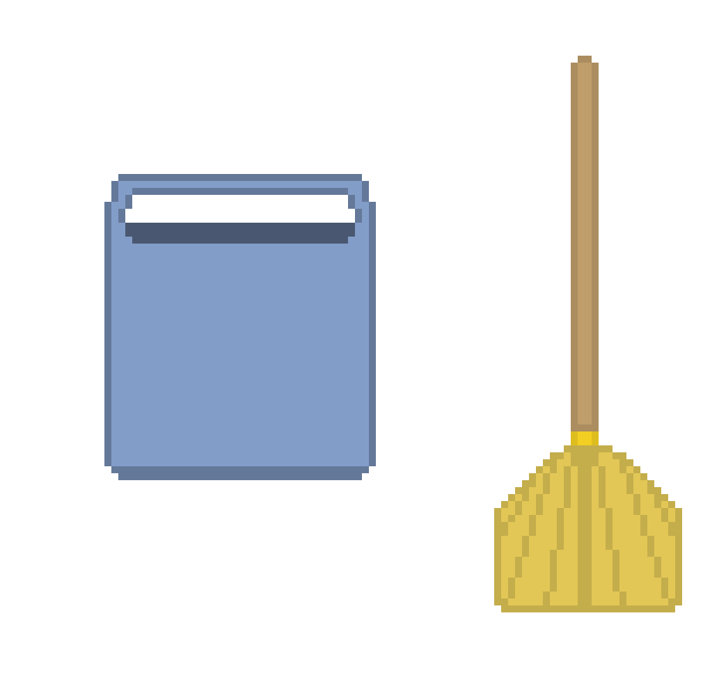 [9664c4] bucket and broom