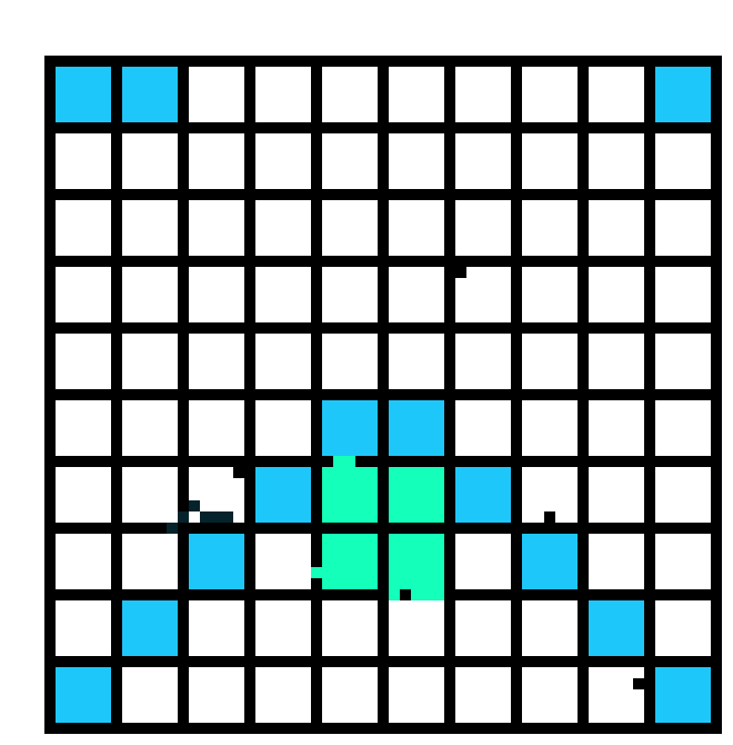 [d26148] 10x10 grid pixel art  :)