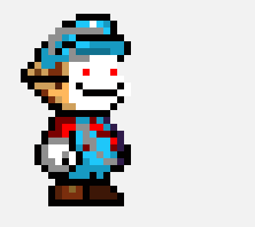 [855695] he starts to swing the axe from side to side very quickly)