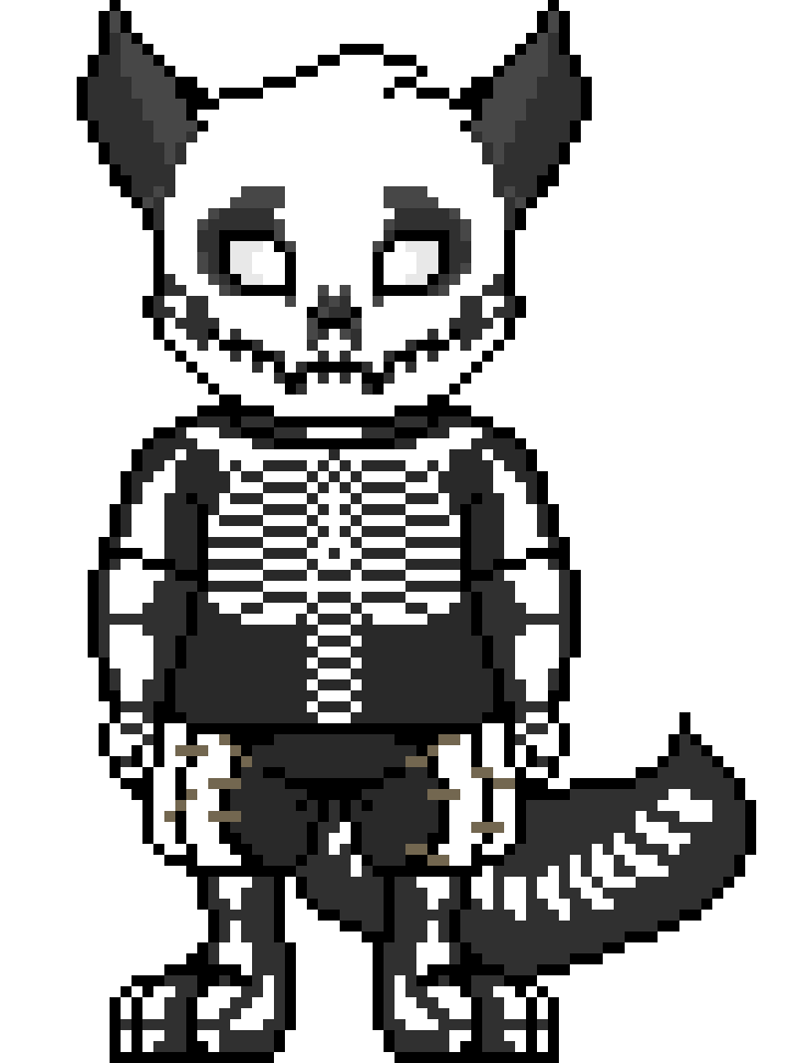 [95be89] stellar's Halloween costume (hehe skele kitsune)