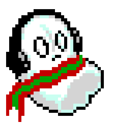 [6de8e4] Festive Napstablook (transparent for real for real this time)