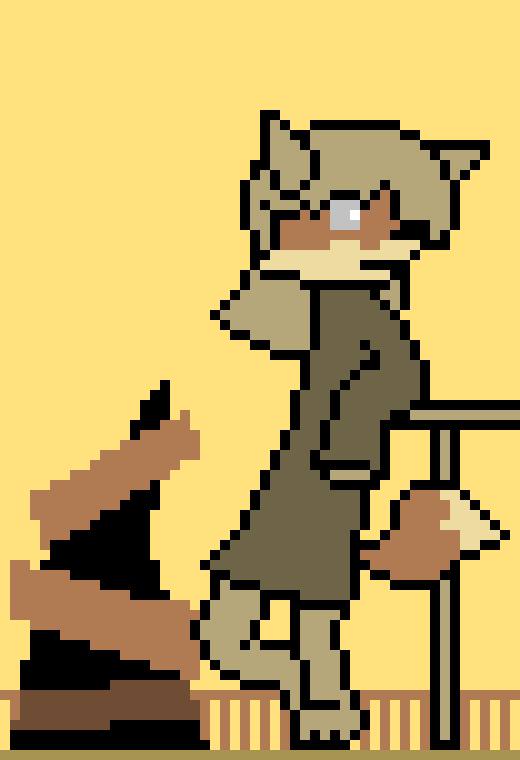 [6877d4] Hi, guys. I added in a background to Bendy styled Foxlynn, with a Bendy styled background