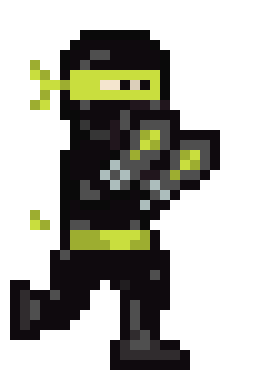 [bcb7cc] yellow Ninja walking 2