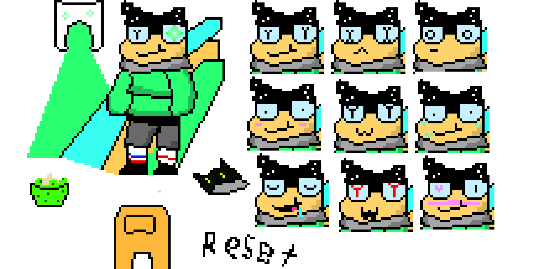 [1d49ac] i mean this is all original but um just check the desc its for the people that use to bully me saying that my sprite didnt give enough credit to other people