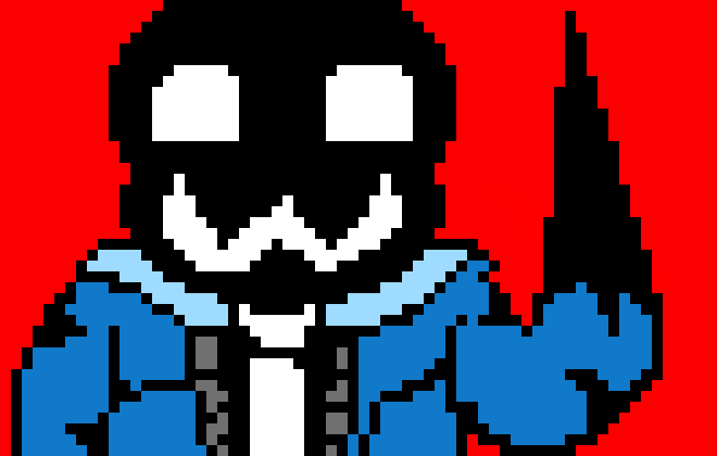 [619e86] SansVirus.exe hand turns into a tentacle and stabs Glitch in the shoulder -