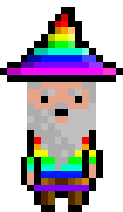 [bb0007] Pixel Wizard Rainbow Idle AniF2