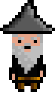 [bb0007] Pixel Wizard Black Idle AniF2