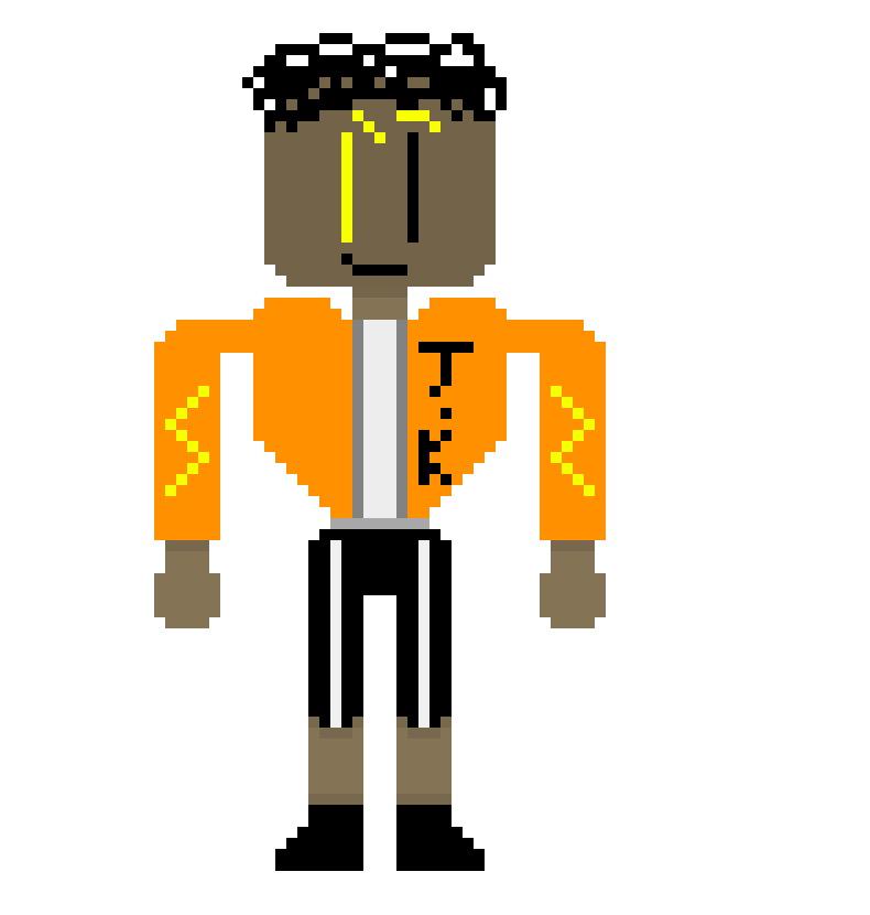 [25d002] *He is doing his own comic about a monster and a knight*