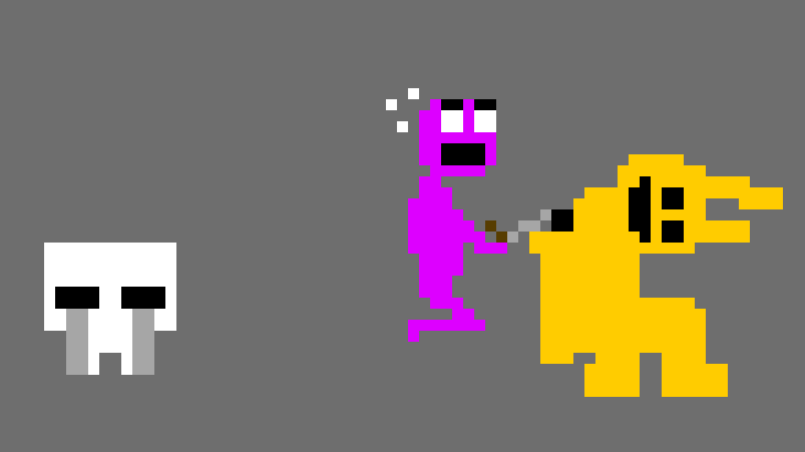 [6d74d1] I actually got the idea for making this because Purple Guy's main sprite makes him look like he is holding a hand crank, which is used to open the springlocks on in the suits