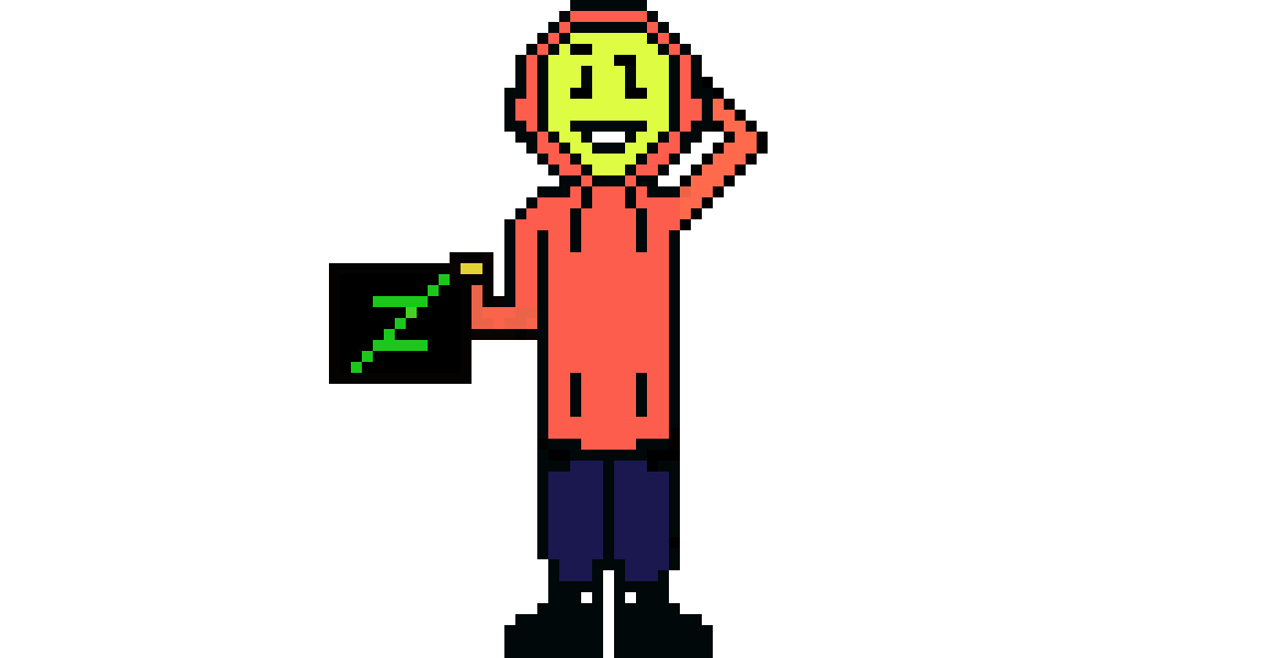 [9664c4] happy hoody holding DA sign