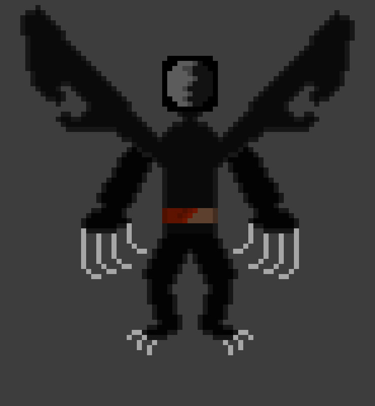 [25d002] *It sits down and rests, waiting for something to devour*