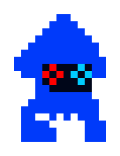 [21e458] Splatoon blue  Inkling squid sprite bad time edition