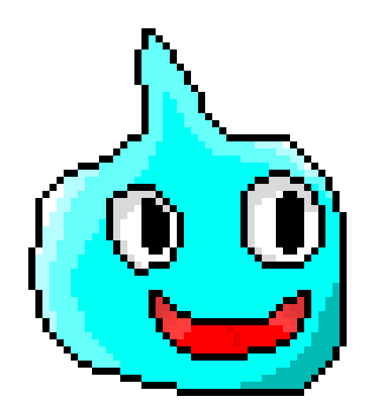 [5b2f3e] -roleplays as a fricking dragon quest slime XD-    -a slime falls from a tree-  
