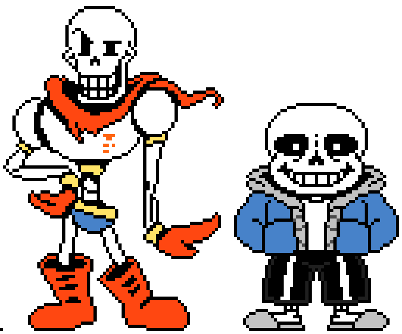 [51f415] Undertale Sans and Papyrus Battle Sprite.