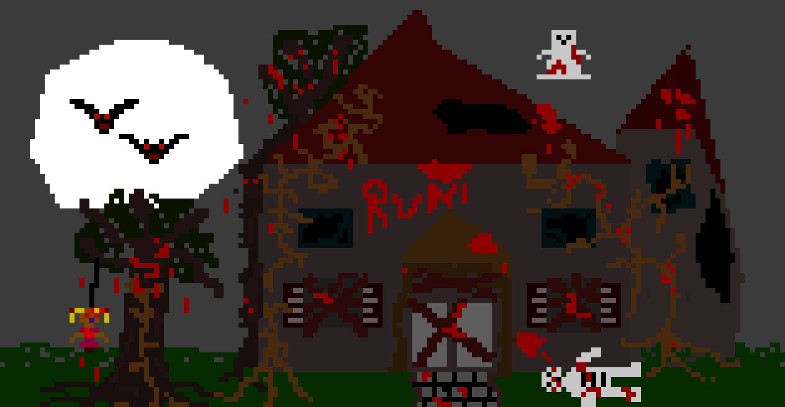 [f0ec84] Haunted House Pixels