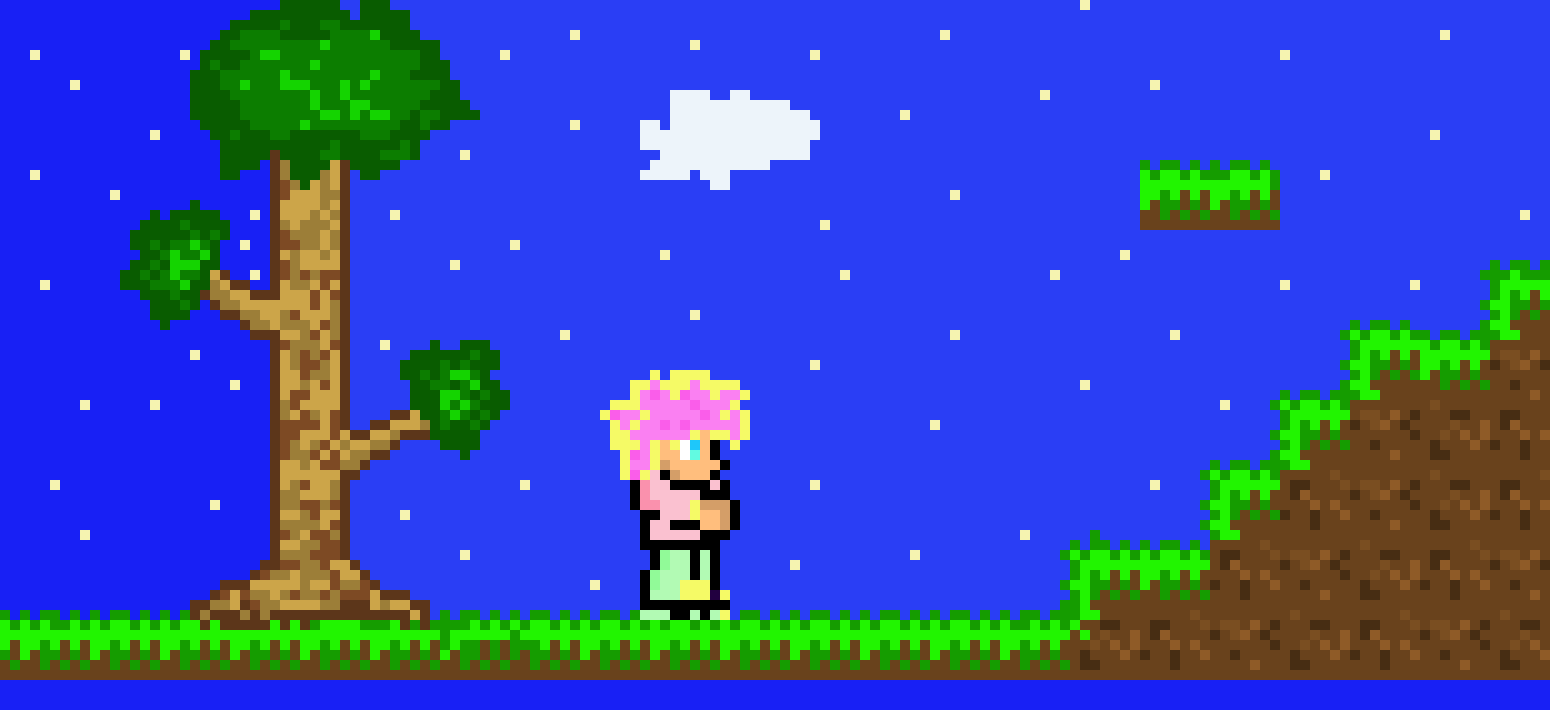 [0ebc88] i added shading 2 clothes night sky pink hair
