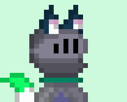 [18f49e] (throws a sock at the suit of armors face, takes the card that was holding him and walks off)