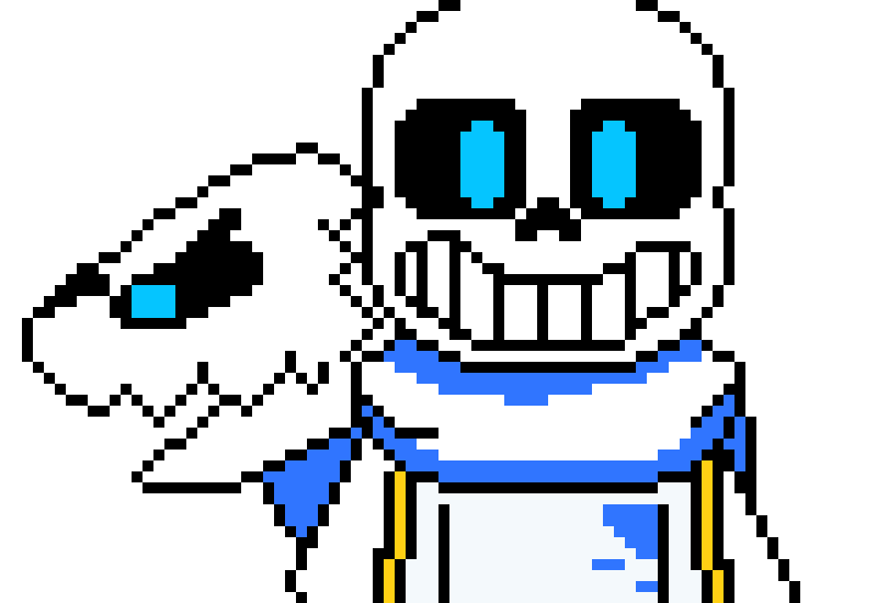 [b9de0d] *he sits on some snow making a snow man* - (royal guard) SWAP! sans