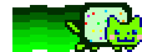 [9664c4] green nyan cat