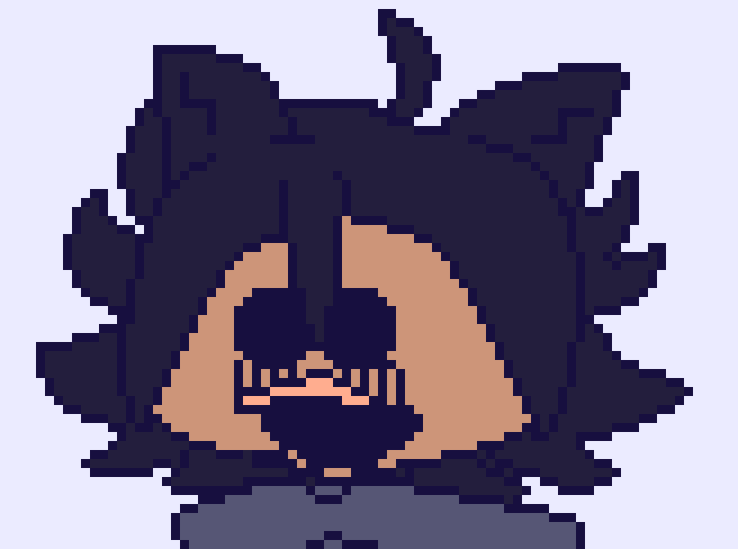 [0b51d0] When you try to make a spoopy face, but it just looks like she drowned in ink-