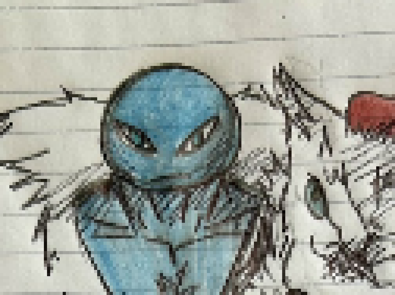 [14d431] He's never on the ground, allways floating.