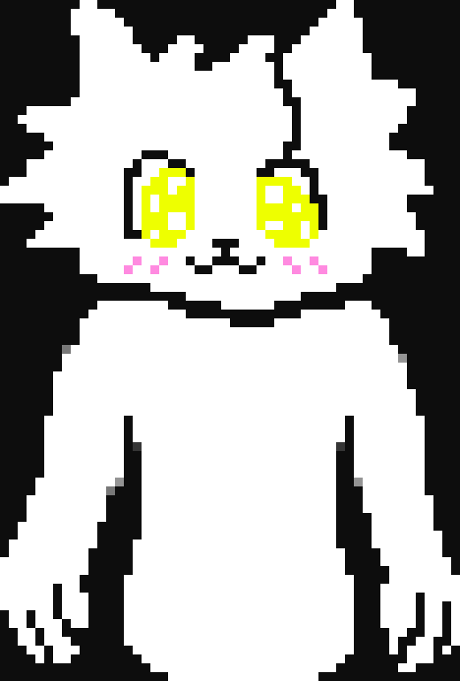 [c91422] *Holds up the drawing* I-I c-can't draw legs vv-very well! 