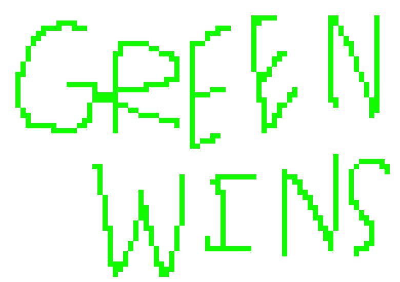 [9664c4] Green wins