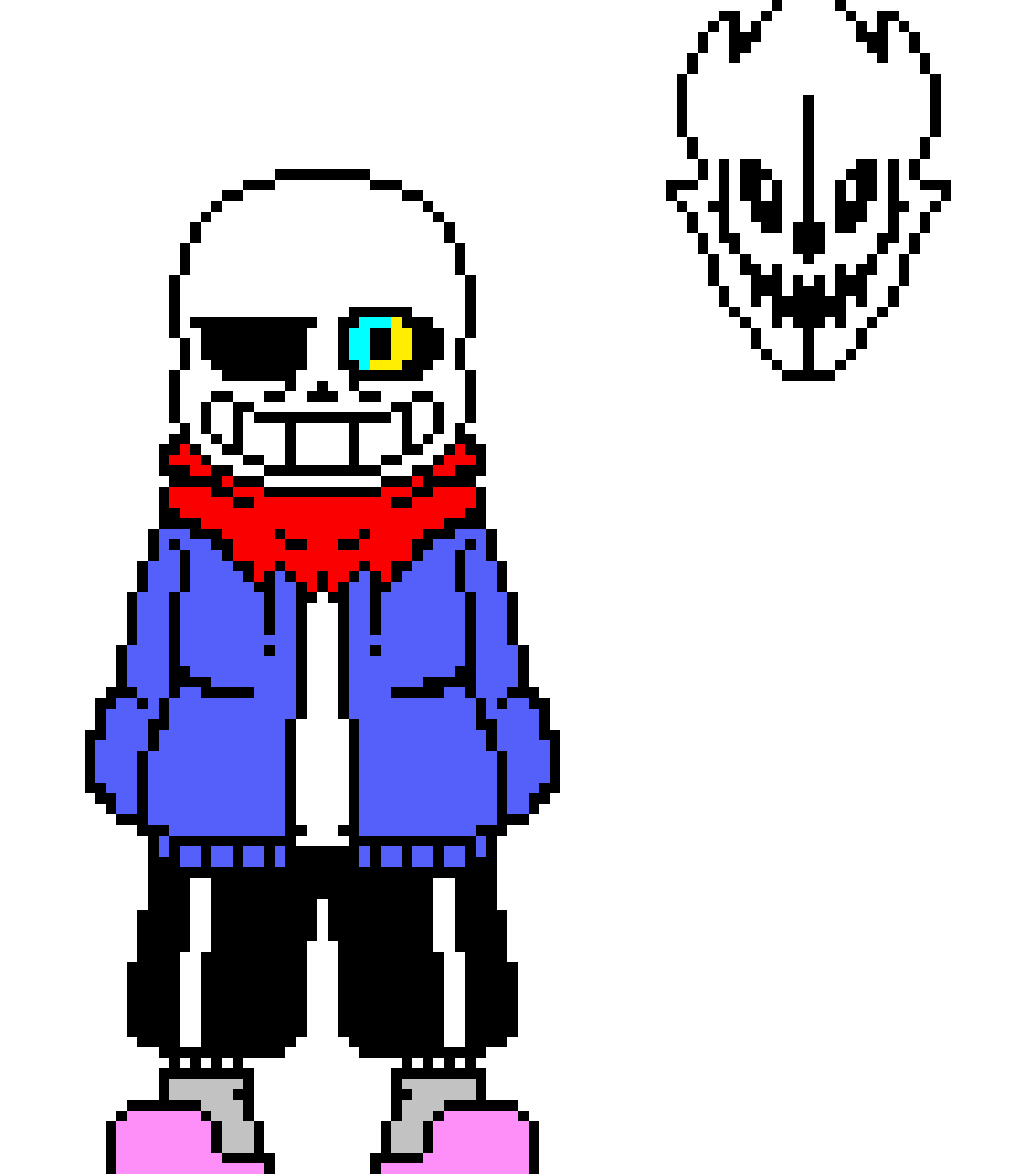 [4793a2] *summons gasterblaster* huh...i forgot i could do this...*points at a tree making the gaster blaster fire at the tree*