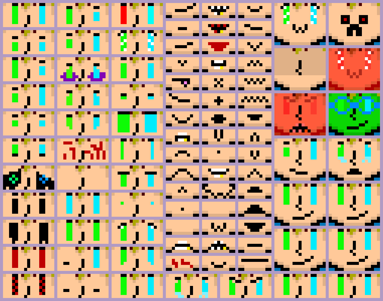 [c71ce5] which eyes and mouths should I fill this up with???