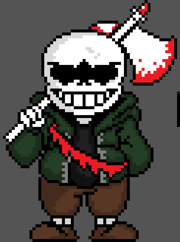 [11a9d7] -summons his axe- SAY BYE BYE TO UNDERTAIL! -Insanity!Tale Sans (Deteriorate)