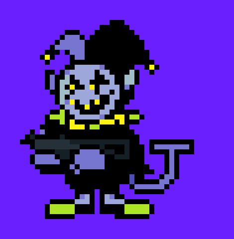 [a4a5e8] Dark darker yet darker trio-Why cant i be a undertale character i get people overused sans and shit but i never have seen someone be Jevil or Tasque manager i mean iḿ fine with not being a undertale/deltarune character but i wanna know why i cant first?