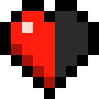[f84840] Minecraft Heart Icon - Half
