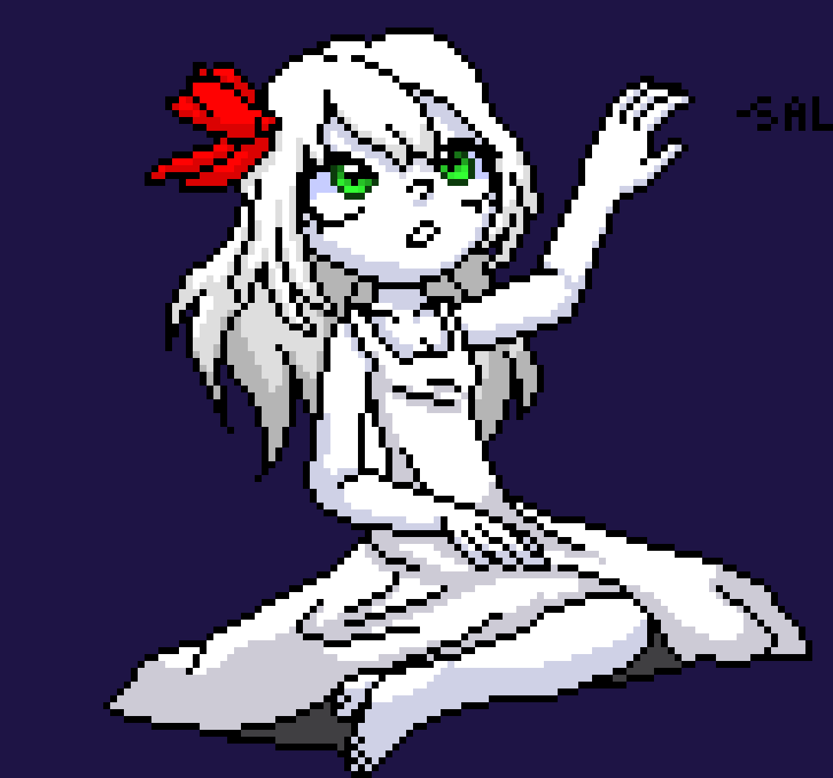 [f7c573] She Melted Into The Night(?) -SAL, i believe i mostly finished her. she isnt done for sure cuz i wanted to finish her a bit later, and i added a background color for now.