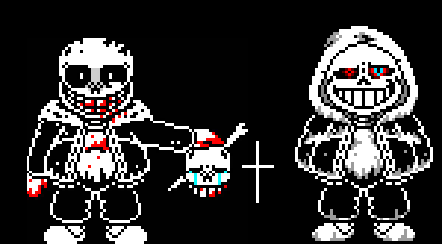 [d082ec] so now he turns into this and tps to dusttale and fights dust sans