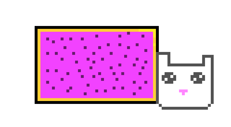 [77e467] rainbow toast cat